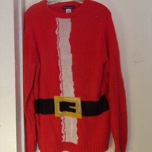 Blitzen & Company " Santa Belly " Ugly Christmas Sweater Sz S